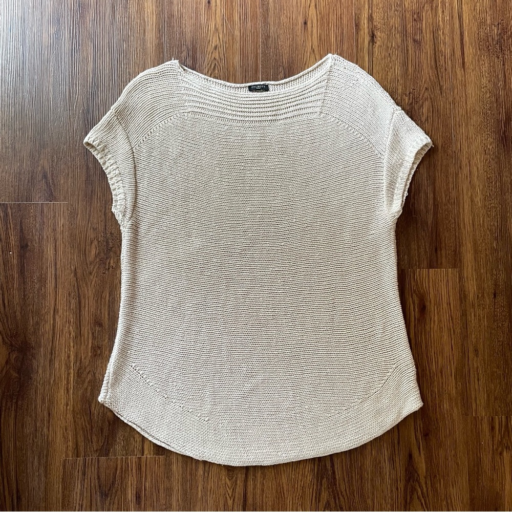 Talbots 100% Linen Short Sleeve Sweater